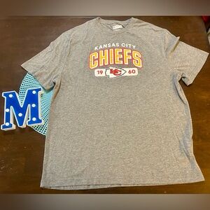 Kansas City Chiefs NFL Team Apparel Gray Soft Spun T-Shirt; Size Men's XL